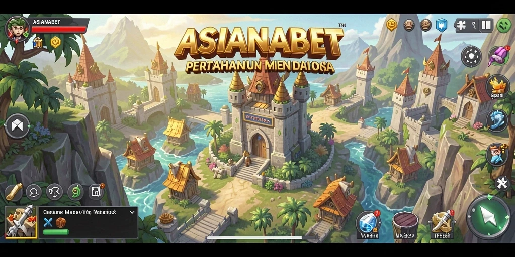 Menampilkan pertarungan epik dalam permainan Tower Defense.