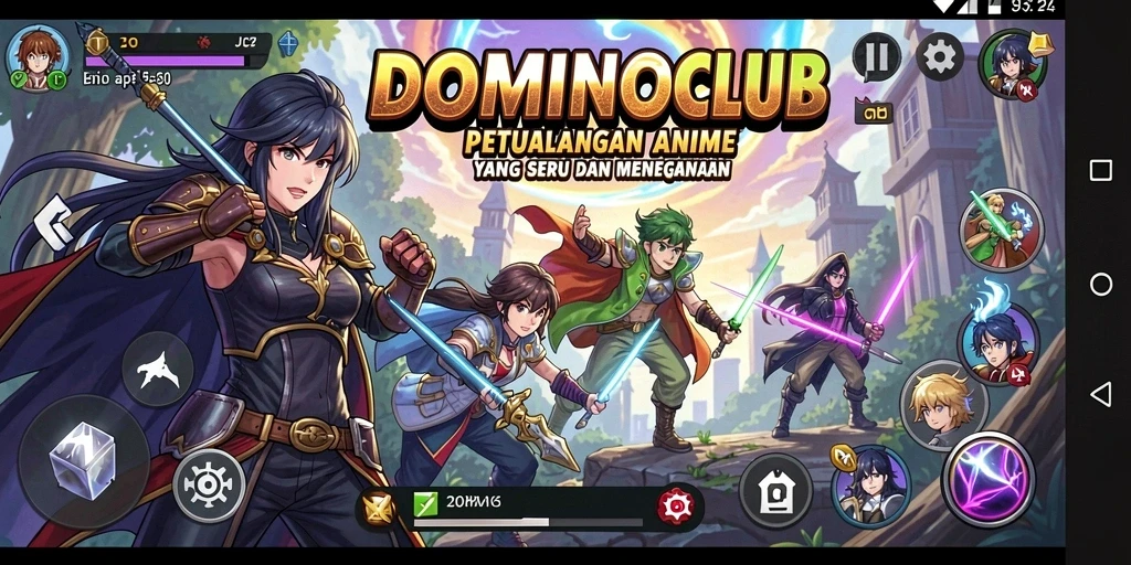 Gameplay menarik dari DOMINOCLUB yang penuh dengan karakter anime.