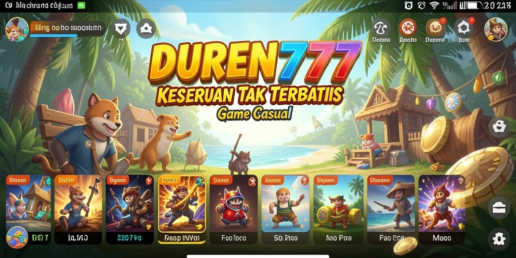 Screenshot DUREN777 menunjukkan gameplay yang menarik dan seru.