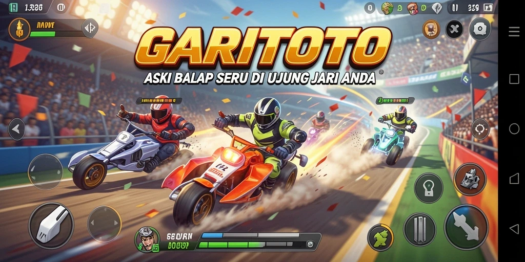 Gameplay balap yang intens dan seru di GARITOTO.