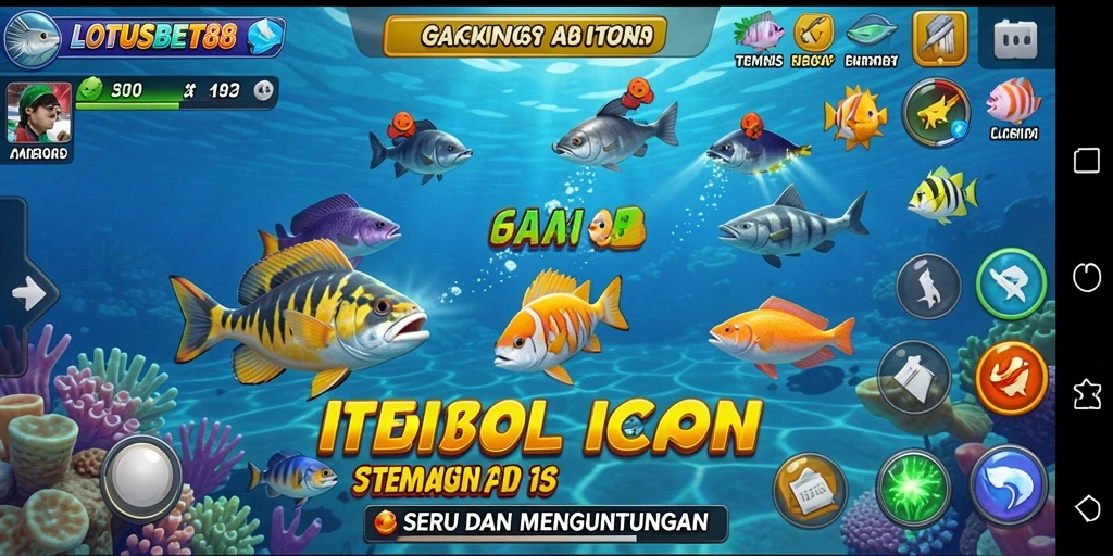 Tampilan gameplay seru Tembak Ikan di LOTUSBET88.