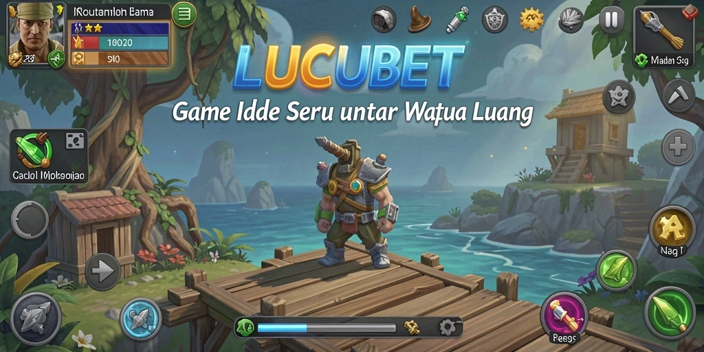Screenshot utama LUCUBET menampilkan gameplay Idle yang imersif.