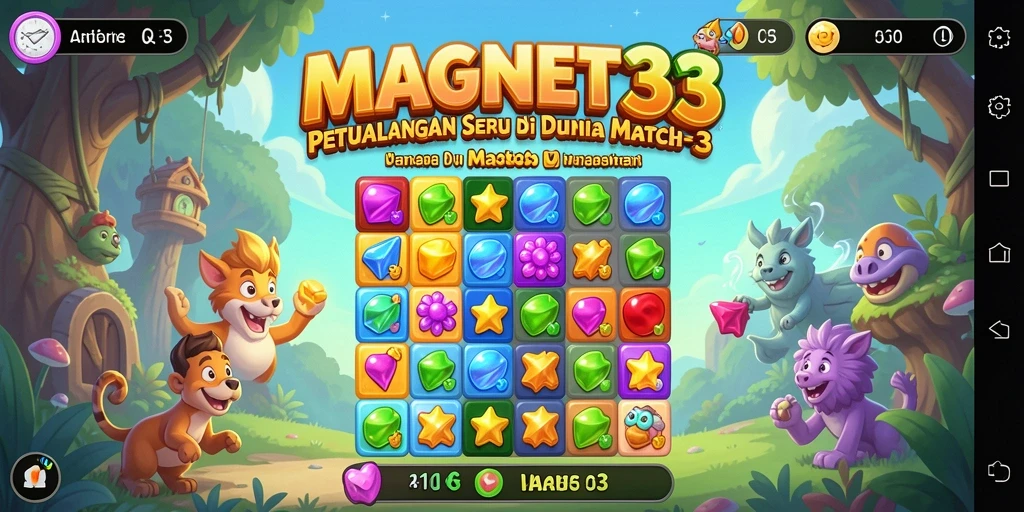Screenshot gameplay MAGNET33 yang menunjukkan keseruan mencocokkan objek.