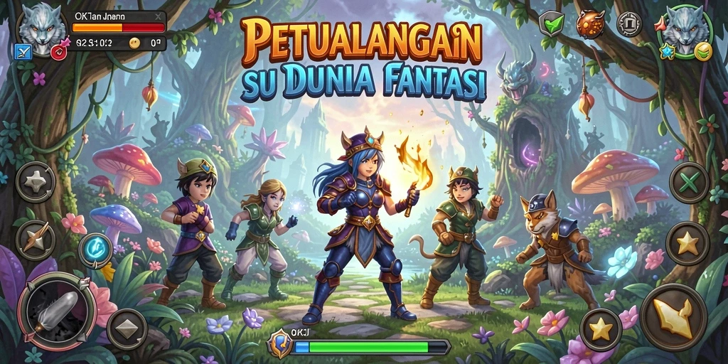 Screenshot menampilkan gameplay seru dari OKJK dengan aksi petualangan yang mendebarkan.