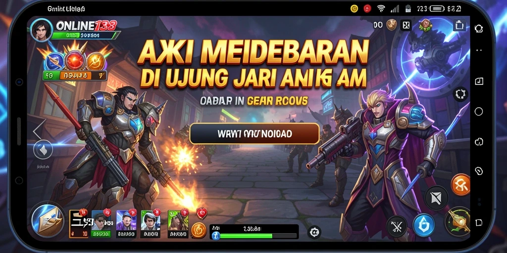 Tampilan gameplay ONLINE138 dengan aksi seru dan grafis menawan.