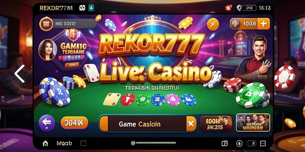 Tampilan gameplay seru di <strong>REKOR777</strong> dengan dealer langsung dan interaksi nyata.